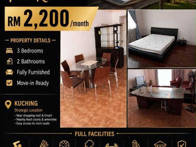 3 Bedrooms DeSummit Condominium Fully Furnished @ Kuching