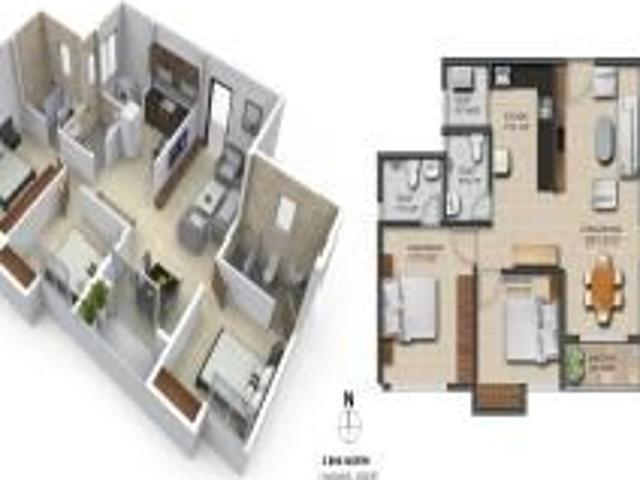 3 BHK 1225 Sq Ft Apartment In Subha 9 Sky Vue, Chandapura, Bangalore