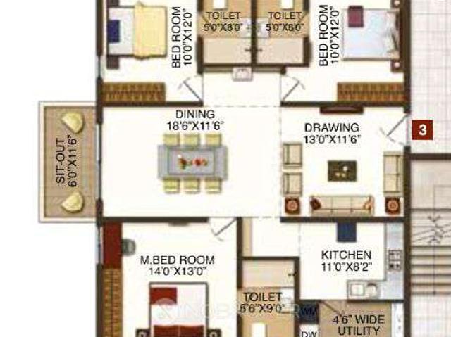 3 BHK Villa In The Vue Residences For Sale In Puppalguda