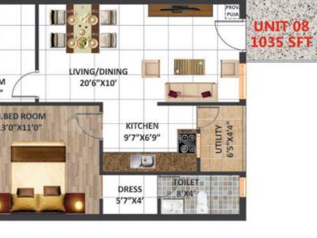 3 BHK Apartment in Chandanagar for resale North Hyderabad. The reference number is 17369185