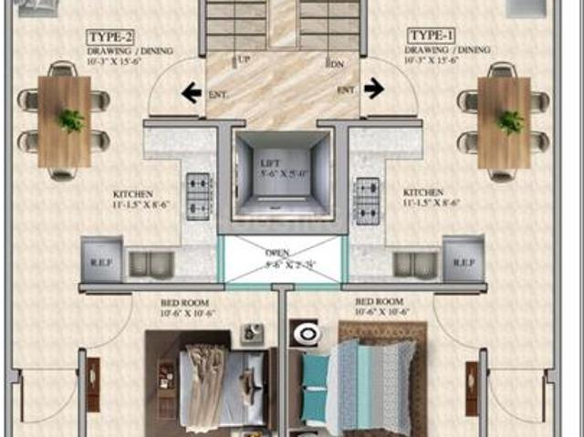 3 BHK Apartment in Chhattarpur for resale New Delhi. The reference number is 20662632