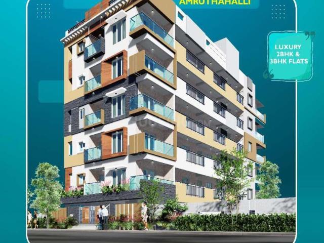 3 BHK Apartment in Amrutahalli for resale Bangalore. The reference number is 14616735