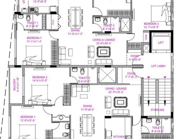 3 BHK Apartment in Arumbakkam for resale Chennai. The reference number is 17429012