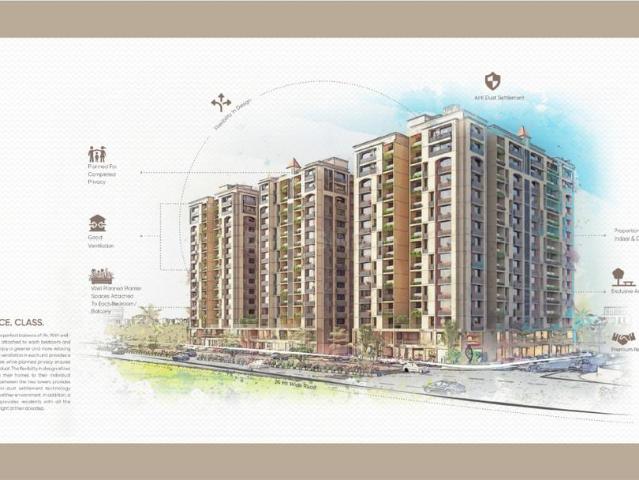 3 BHK Apartment in Bopal for resale Ahmedabad. The reference number is 20810624