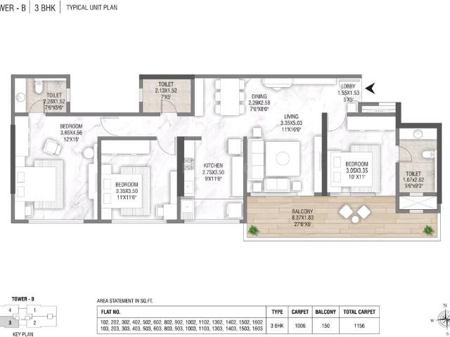 3 BHK Apartment in Baner for resale Pune. The reference number is 20268503