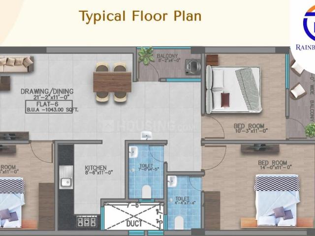 3 BHK Apartment in Bharatpur for resale Bhubaneswar. The reference number is 17452877