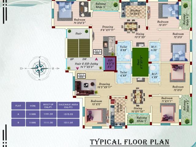 3 BHK Apartment in Bidhannagar for resale Durgapur. The reference number is 19945014