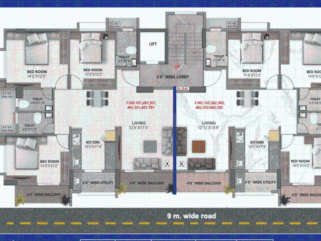 3 BHK Apartment in Gangapur for resale Nashik. The reference number is 20217935