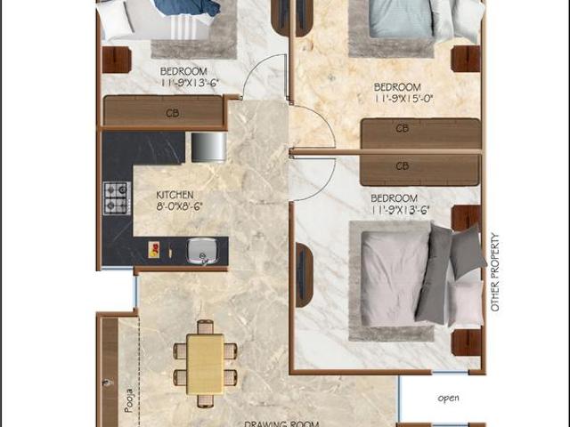 3 BHK Apartment in Ghitorni for resale New Delhi. The reference number is 19808790