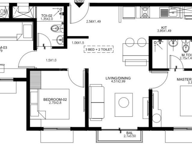 3 BHK Apartment in Gummanahalli for resale Bengaluru. The reference number is 20732370