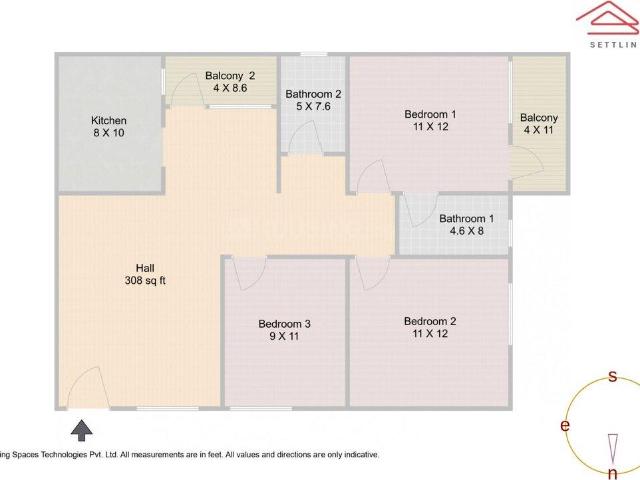 3 BHK Apartment in Electronic City for resale Bangalore. The reference number is 16665379