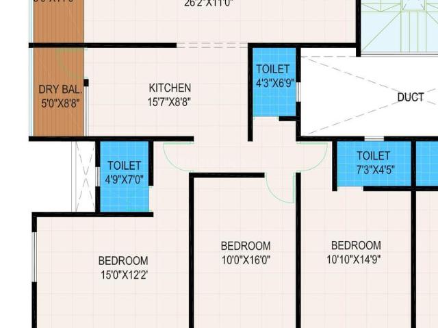 3 BHK Apartment in Kothrud for resale Pune. The reference number is 16330093