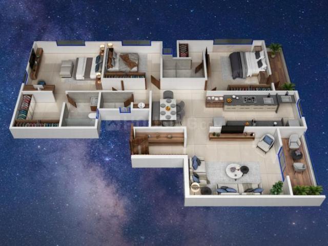 3 BHK Apartment in Kothrud for resale Pune. The reference number is 18995258