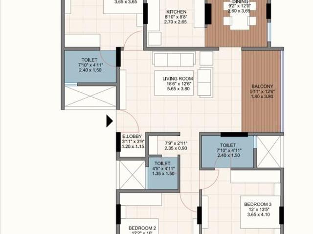 3 BHK Apartment in Kothrud for resale Pune. The reference number is 19908570