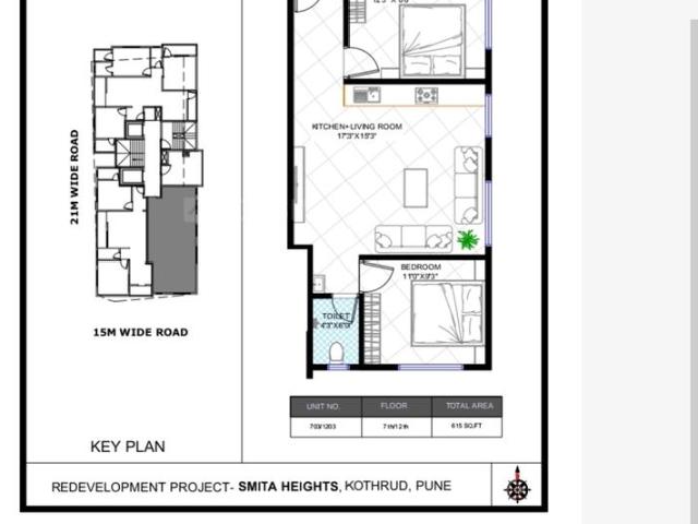 3 BHK Apartment in Kothrud for resale Pune. The reference number is 20084026