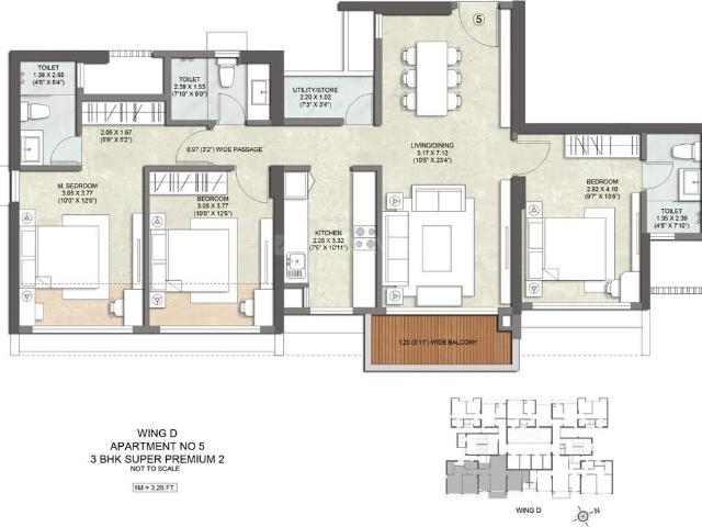 3 BHK Apartment in Kolshet for resale Thane. The reference number is 20714283