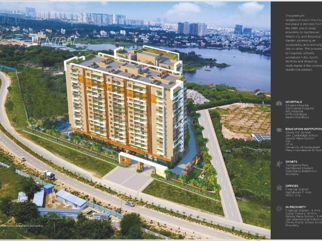 3 BHK Apartment in Kondapur for resale Hyderabad. The reference number is 19990105