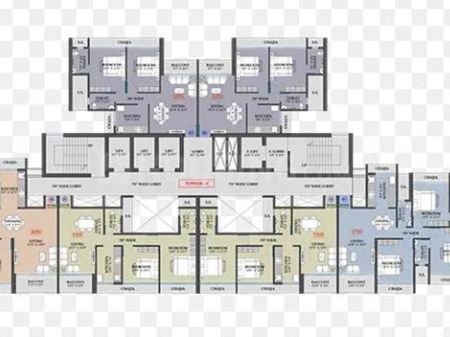 3 BHK Apartment in Kharghar for resale Navi Mumbai. The reference number is 19879062