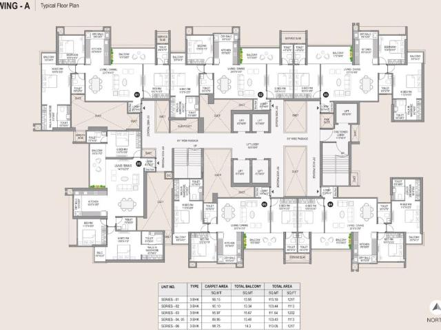 3 BHK Apartment in Kiwale for resale Pune. The reference number is 19225285