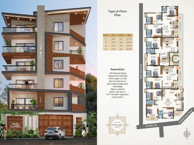 3 BHK Apartment in Indira Nagar for resale Bengaluru. The reference number is 19643071
