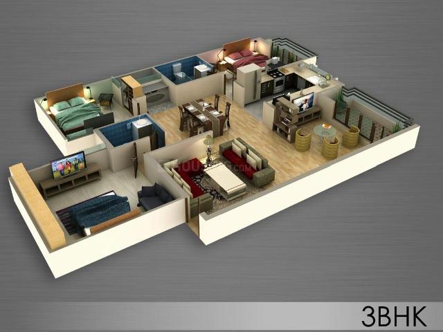 3 BHK Apartment in Indira Nagar for resale Lucknow. The reference number is 19980696