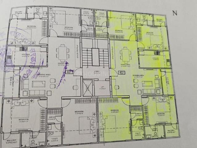 3 BHK Apartment in Jagatpura for resale Jaipur. The reference number is 20983971