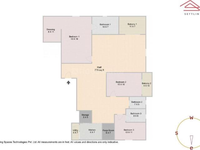 3 BHK Apartment in JP Nagar for resale Bangalore. The reference number is 16625992