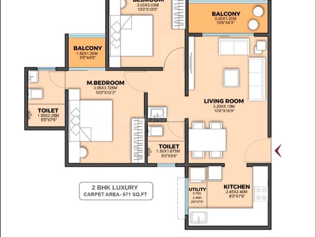 3 BHK Apartment in Mamurdi for resale Pune. The reference number is 20388963