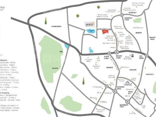 3 BHK Apartment in Miyapur for resale Hyderabad. The reference number is 16728700
