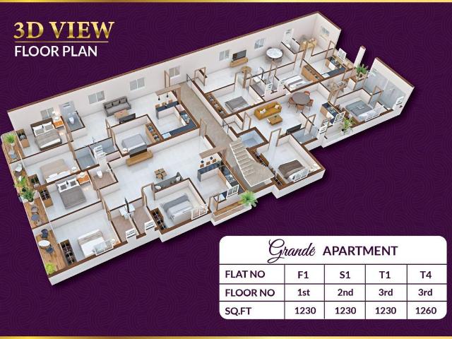 3 BHK Apartment in Nesapakkam for resale Chennai. The reference number is 20497145