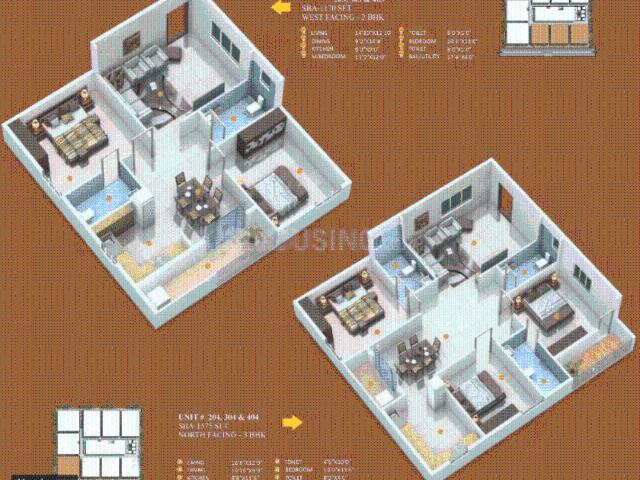 3 BHK Apartment in NRI Layout for resale Bengaluru. The reference number is 20711101