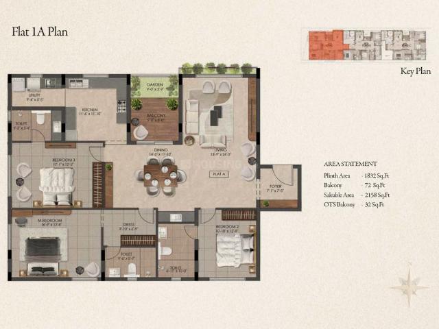 3 BHK Apartment in Nungambakkam for resale Chennai. The reference number is 18141001