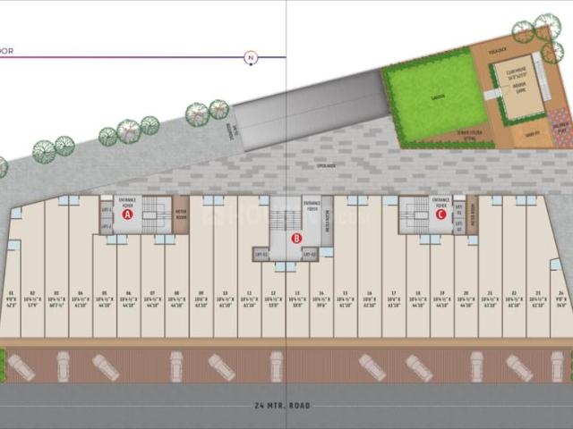 3 BHK Apartment in South Bopal for resale Ahmedabad. The reference number is 19941177