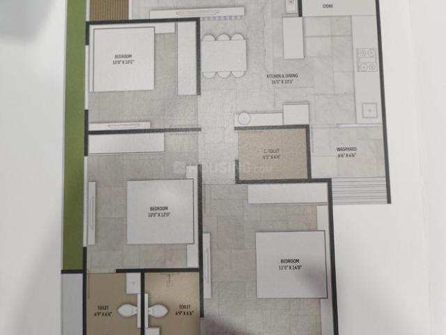 3 BHK Apartment in South Bopal for resale Ahmedabad. The reference number is 20740025