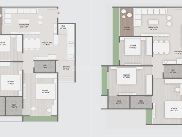 3 BHK Apartment in South Bopal for resale Ahmedabad. The reference number is 20122580