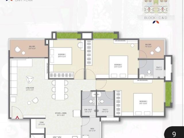 3 BHK Apartment in Sanand for rent Ahmedabad. The reference number is 20334085