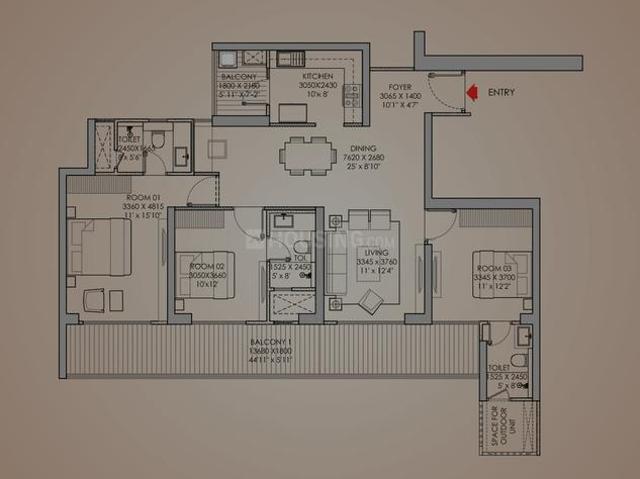 3 BHK Apartment in Sector 49 for resale Gurgaon. The reference number is 13587937