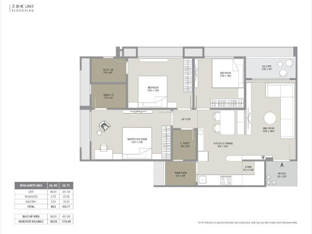 3 BHK Apartment in Shela for resale Ahmedabad. The reference number is 15836831