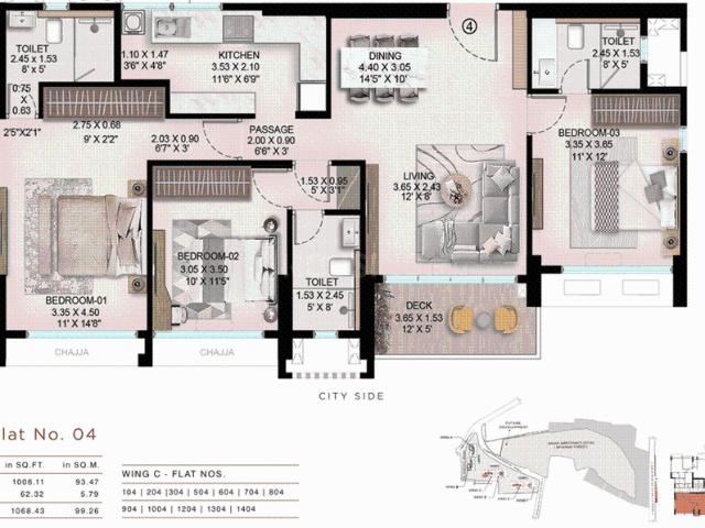 3 BHK Apartment in Powai for resale Mumbai. The reference number is 19956914