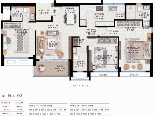 3 BHK Apartment in Powai for resale Mumbai. The reference number is 20546932