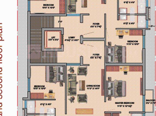 3 BHK Apartment in Palavakkam, Sholinganallur for resale Chennai. The reference number is 20264128