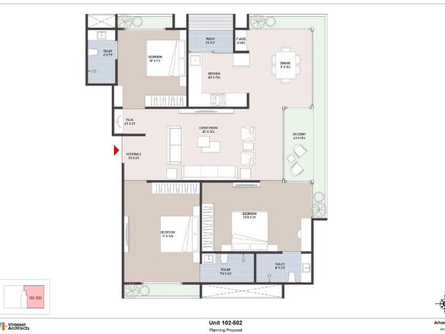 3 BHK Apartment in Paldi for resale Ahmedabad. The reference number is 20836280
