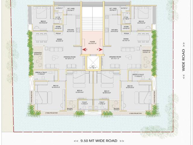 3 BHK Apartment in Paldi for resale Ahmedabad. The reference number is 20836306