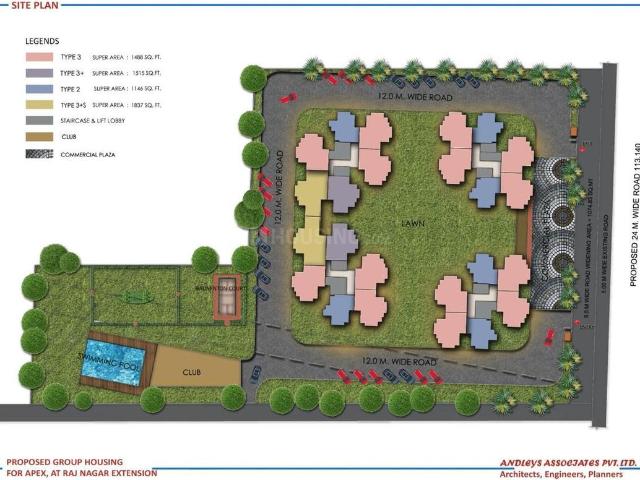 3 BHK Apartment in Raj Nagar Extension for resale Ghaziabad. The reference number is 17018207