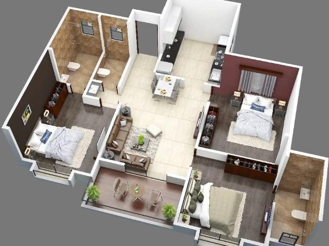 3 BHK Apartment in Talegaon Dabhade for resale Pune. The reference number is 19396850