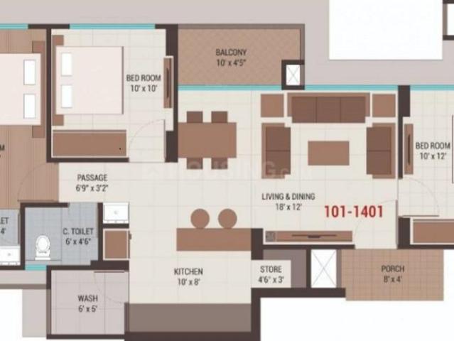 3 BHK Apartment in Tragad for resale Ahmedabad. The reference number is 17111884