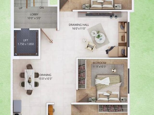 3 BHK Apartment in Trimurti Nagar for resale Nagpur. The reference number is 19828129