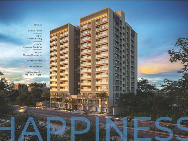 3 BHK Apartment in Vaishno Devi Circle for resale Ahmedabad. The reference number is 20388090