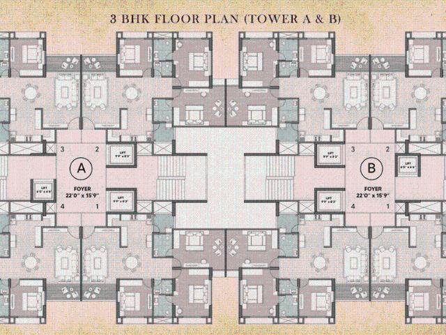 3 BHK Apartment in Vaishno Devi Circle for resale Ahmedabad. The reference number is 20789024