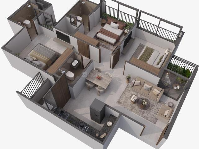 3 BHK Apartment in Vasna for resale Ahmedabad. The reference number is 19712420